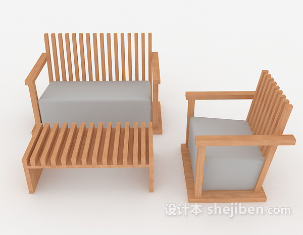 现代风格现代简单组合沙发3d模型下载