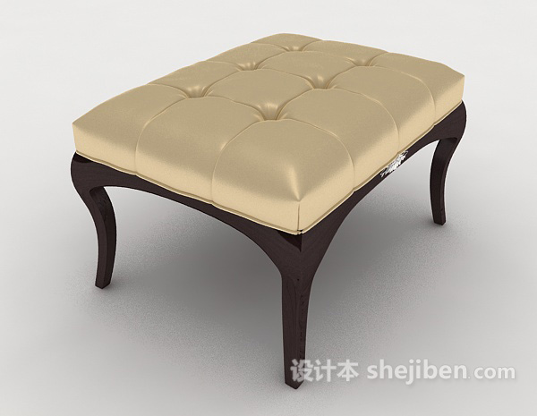 免费欧式简单沙发凳3d模型下载