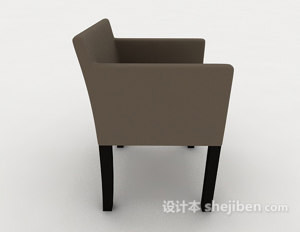 设计本灰色系单人沙发3d模型下载
