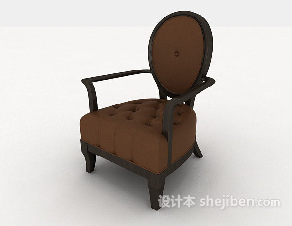 免费欧式简单餐椅3d模型下载