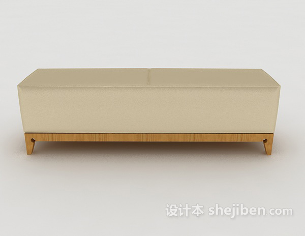 现代风格简单沙发长凳3d模型下载