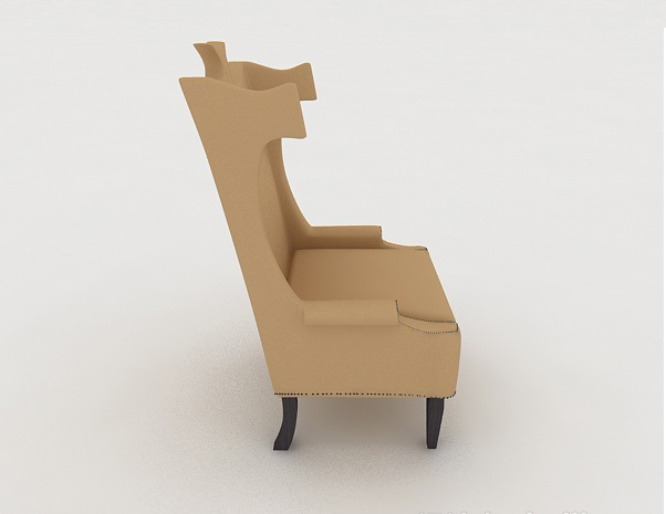 设计本欧式居家型单人沙发3d模型下载