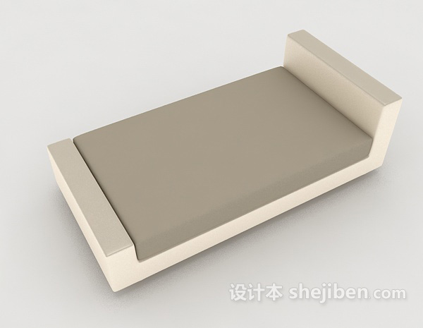 设计本简单居家单人床3d模型下载