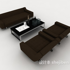 现代商务简约组合沙发3d模型下载