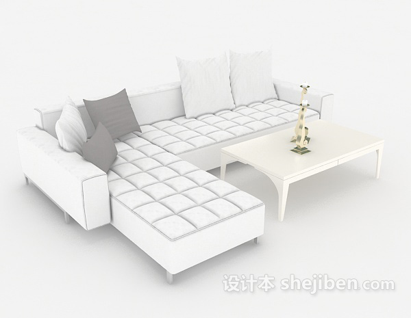 变色居家现代多人沙发3d模型下载