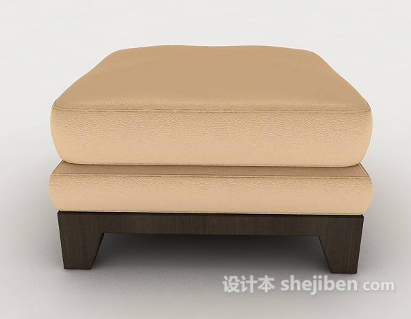 设计本新中式简单沙发凳3d模型下载
