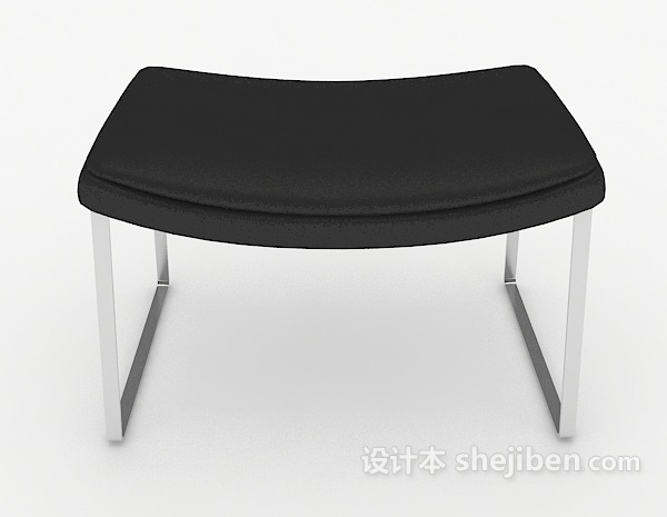 现代风格黑色凳子3d模型下载