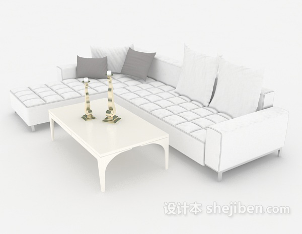 设计本变色居家现代多人沙发3d模型下载