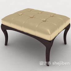 欧式简单沙发凳3d模型下载