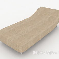 浅棕色沙发躺椅3d模型下载