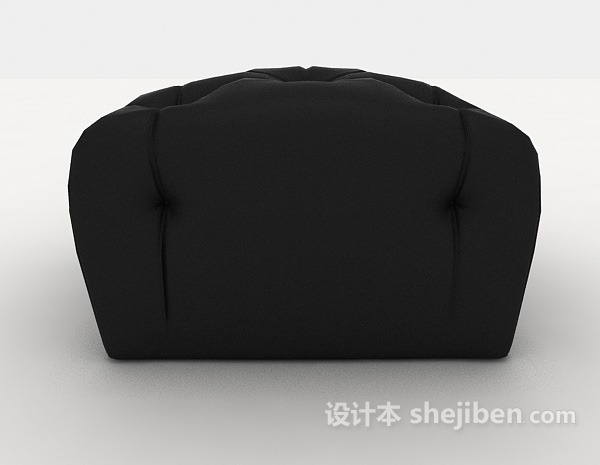 现代风格个性黑色沙发凳子3d模型下载