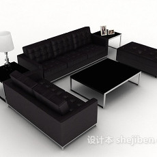 现代商务简单组合沙发3d模型下载