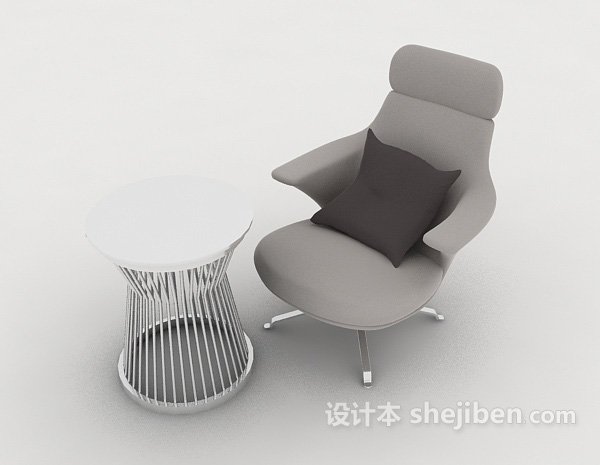 免费欧式简洁沙发桌椅3d模型下载