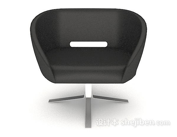 现代风格黑色简单办公椅3d模型下载
