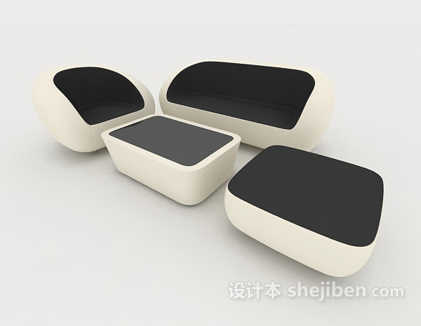 科技感组合沙发3d模型下载