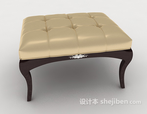 设计本欧式简单沙发凳3d模型下载