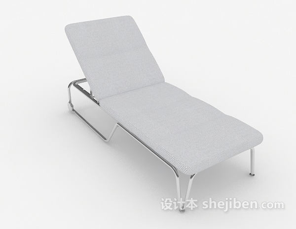 简约白色躺椅3d模型下载