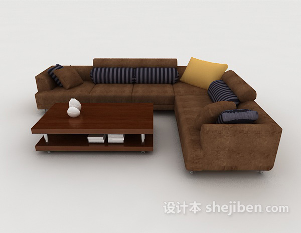 设计本新中式组合沙发3d模型下载