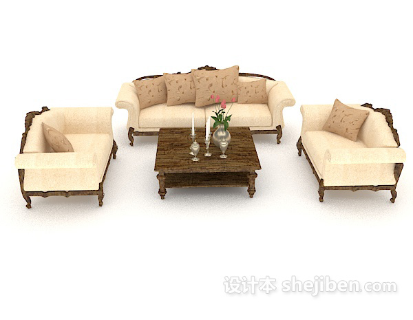 欧式风格简单组合沙发