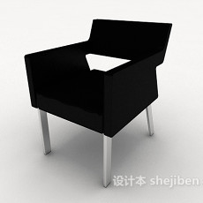 个性简约黑色椅子3d模型下载