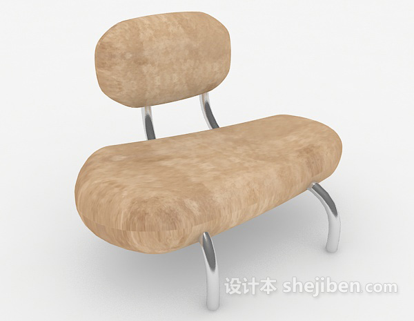 个性浅棕色椅子3d模型下载