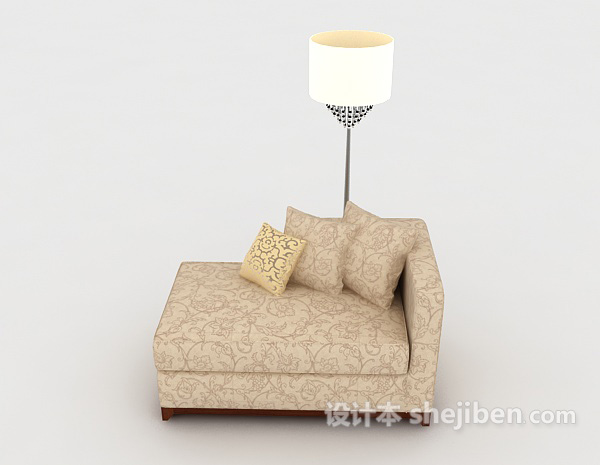 中式风格新中式简洁躺椅3d模型下载