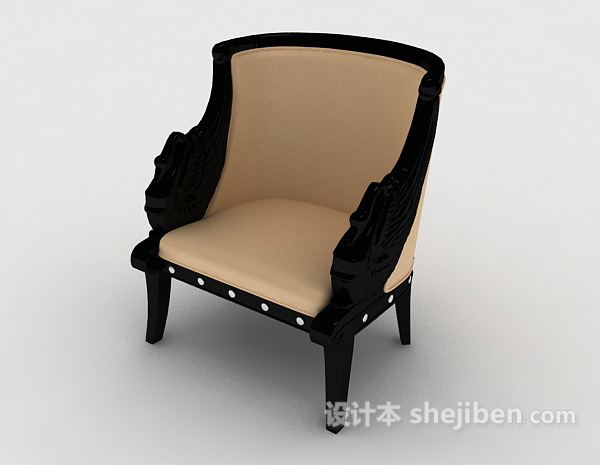 现代风格大方简约休闲椅3d模型下载