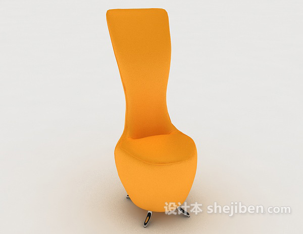 现代风格黄色个性家居椅3d模型下载