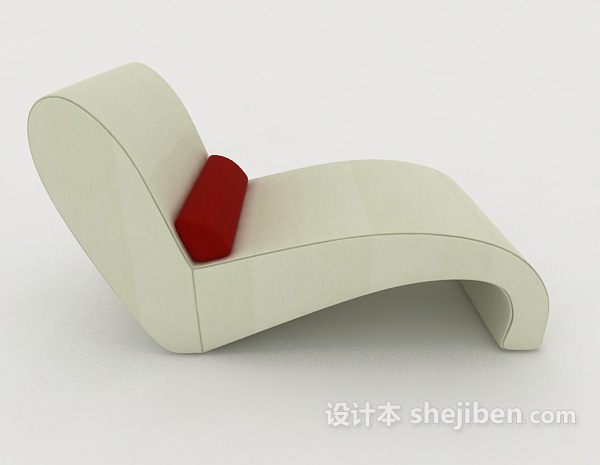 设计本白色个性单人沙发3d模型下载