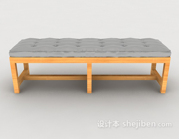 现代风格简约沙发长凳3d模型下载