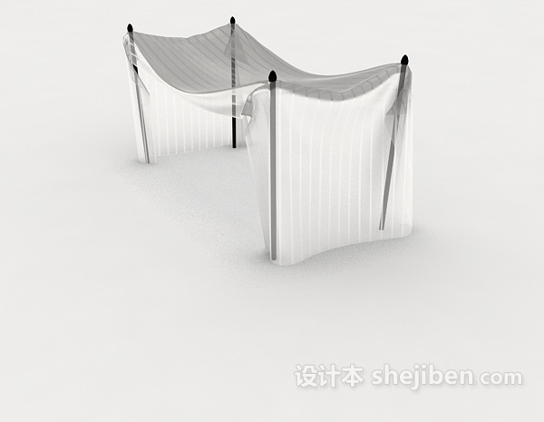 设计本床上纱幔3d模型下载