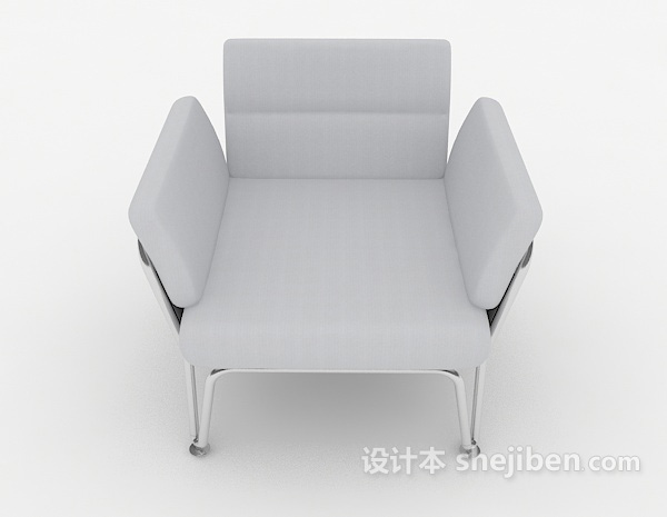现代风格现代简约白色椅子3d模型下载