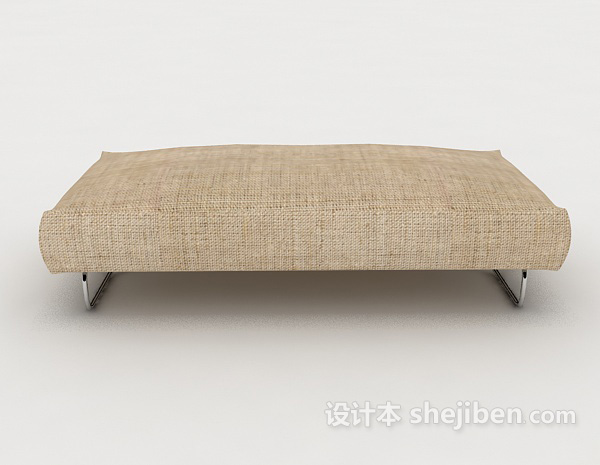 现代风格灰色沙发凳3d模型下载