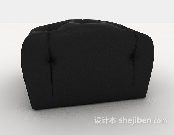 个性黑色沙发凳子3d模型下载