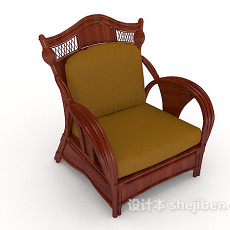 中式复古椅子3d模型下载