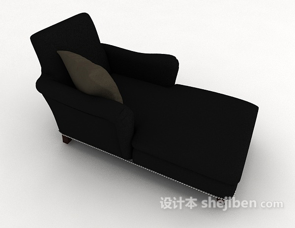黑色简约沙发躺椅