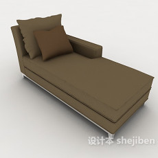 棕色休闲沙发躺椅3d模型下载