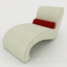 白色个性单人沙发3d模型下载