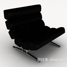 黑色现代休闲椅子3d模型下载
