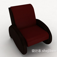 简约红色沙发椅3d模型下载