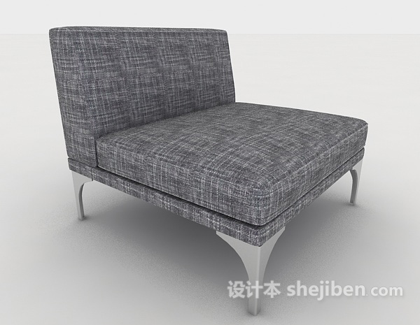 麻布单人沙发3d模型下载