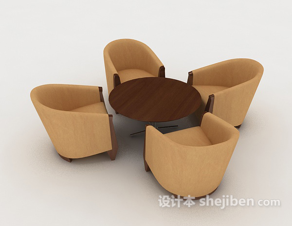 现代木质休闲桌椅
