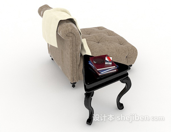 设计本欧式家居型单人沙发3d模型下载