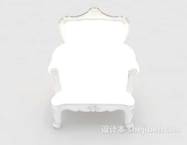 欧式风格简欧白色沙发3d模型下载