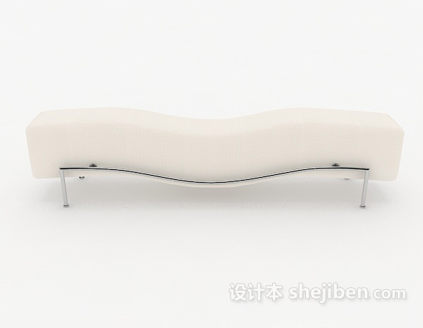 现代风格现代简约长沙发凳子3d模型下载