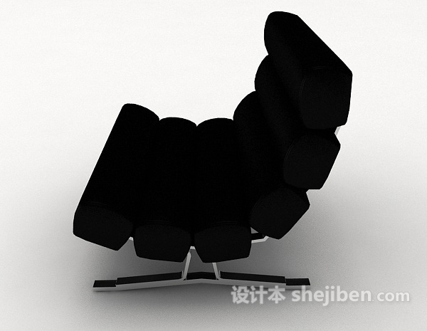 设计本黑色现代休闲椅子3d模型下载