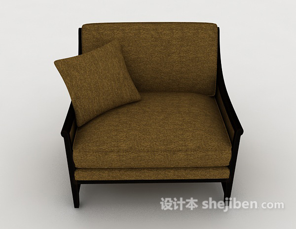 免费复古单人沙发3d模型下载