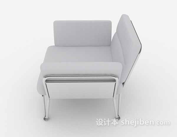 设计本现代简约白色椅子3d模型下载