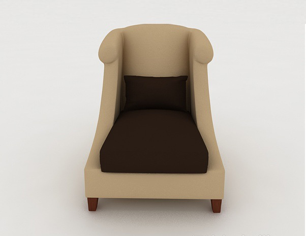 现代风格居家大方单人沙发3d模型下载