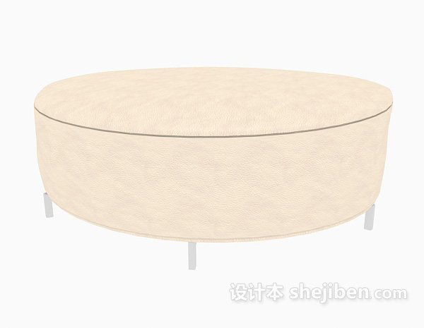 简单沙发凳3d模型下载